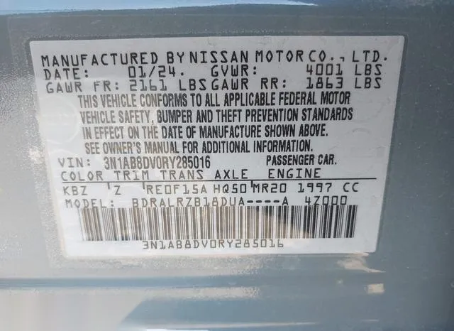 3N1AB8DV0RY285016 2024 2024 Nissan Sentra- SR 9