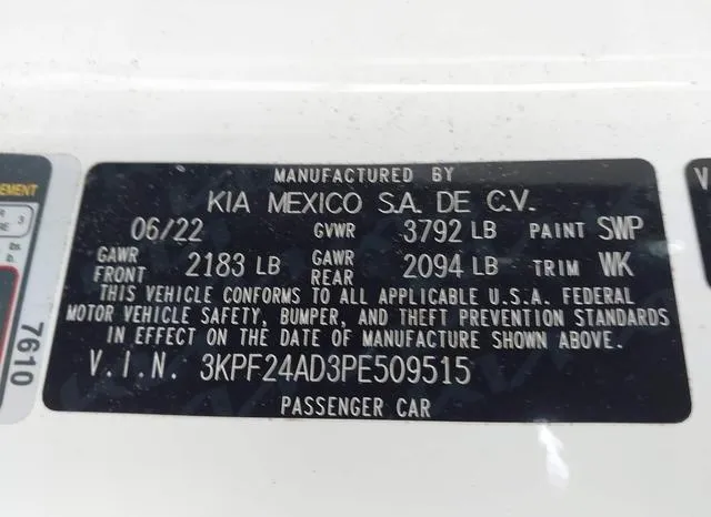 3KPF24AD3PE509515 2023 2023 KIA Forte- Lxs 9