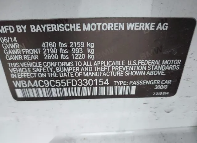 WBA4C9C55FD330154 2015 2015 BMW 428 Gran Coupe- Xdrive 9