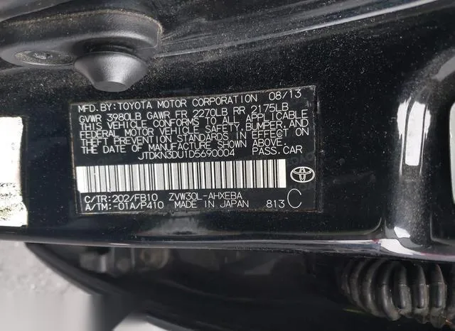 JTDKN3DU1D5690004 2013 2013 Toyota Prius- Two 9