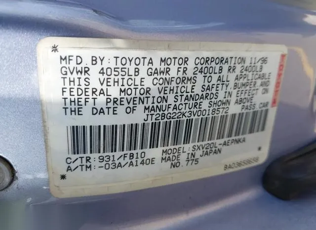 JT2BG22K3V0018572 1997 1997 Toyota Camry- Le/Xle 9