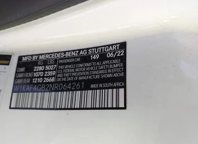 W1KAF4GB2NR064261 2022 2022 Mercedes-Benz C 300- Sedan 9