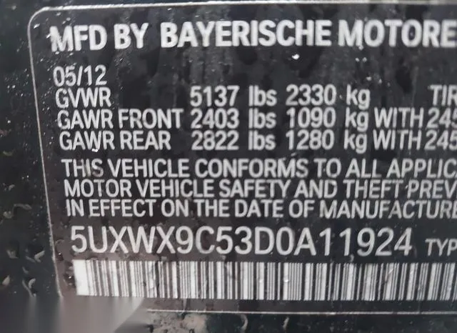 5UXWX9C53D0A11924 2013 2013 BMW X3- Xdrive28I 8