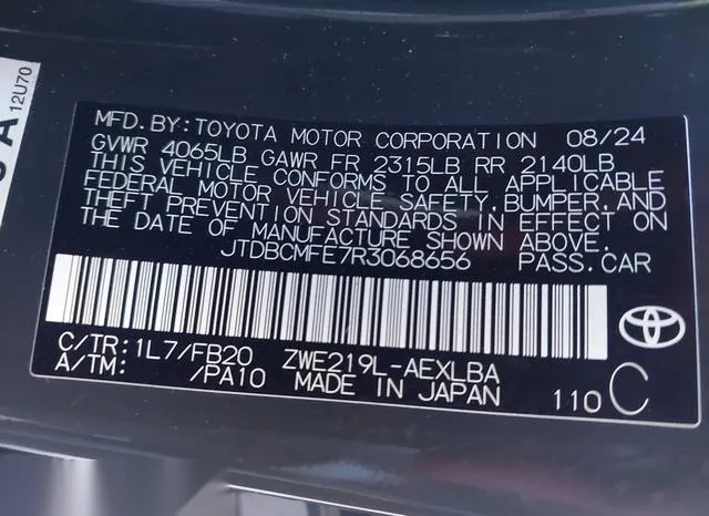 JTDBCMFE7R3068656 2024 2024 Toyota Corolla- Hybrid Le 9