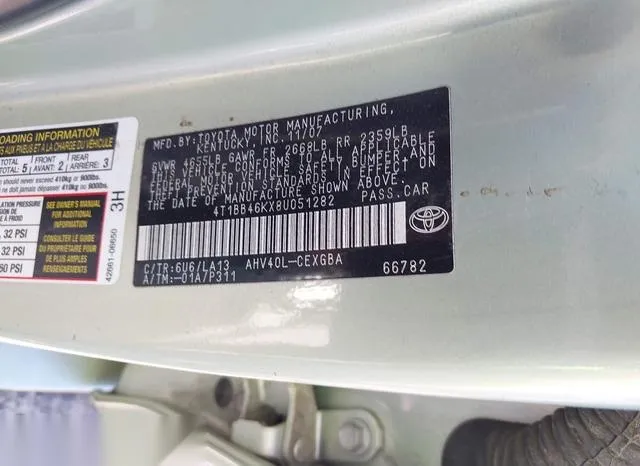 4T1BB46KX8U051282 2008 2008 Toyota Camry- Hybrid 9