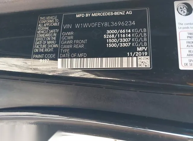 W1WV0FEY8L3696234 2020 2020 Mercedes-Benz Metris 9