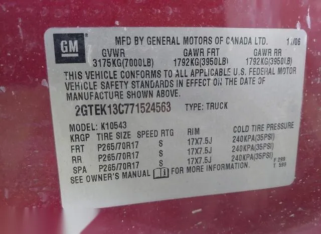 2GTEK13C771524563 2007 2007 GMC Sierra- 1500 Sle1 9