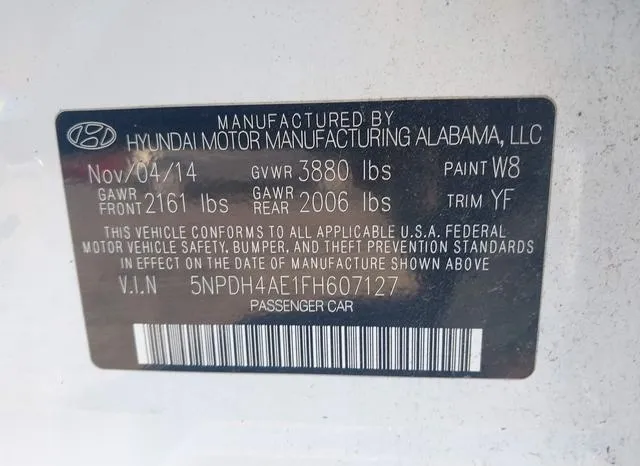 5NPDH4AE1FH607127 2015 2015 Hyundai Elantra- SE 9