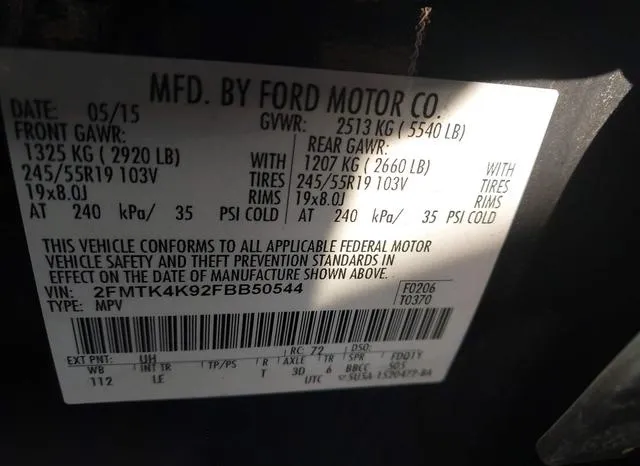 2FMTK4K92FBB50544 2015 2015 Ford Edge- Titanium 9