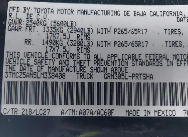 3TMCZ5AN5LM338408 2020 2020 Toyota Tacoma 9