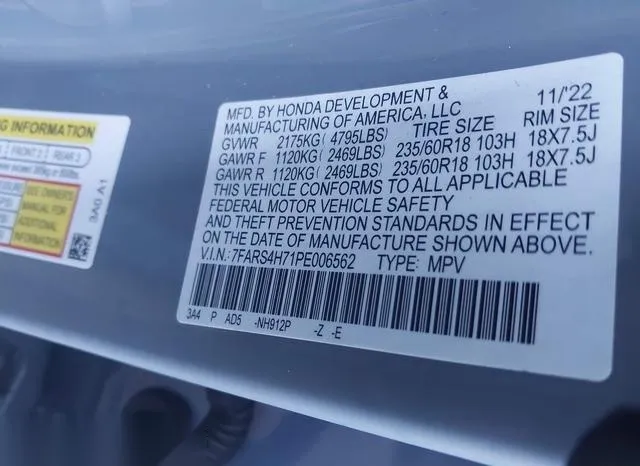 7FARS4H71PE006562 2023 2023 Honda CR-V- Exl 9