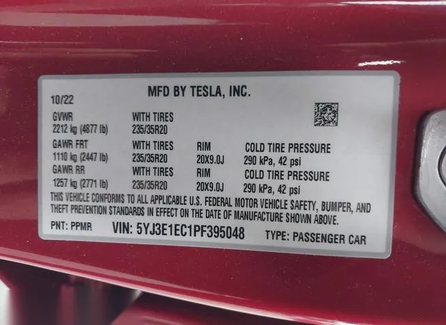 5YJ3E1EC1PF395048 2023 2023 Tesla Model 3- Performance Dual 9