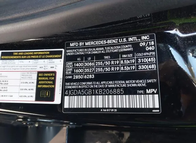 4JGDA5GB1KB206885 2019 2019 Mercedes-Benz GLE 400- 4Matic 9