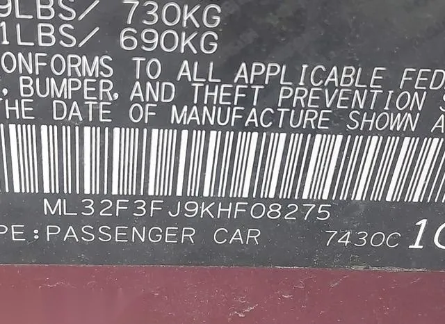 ML32F3FJ9KHF08275 2019 2019 Mitsubishi Mirage- G4 ES 9