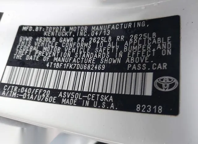 4T1BF1FK7DU682469 2013 2013 Toyota Camry- SE 9