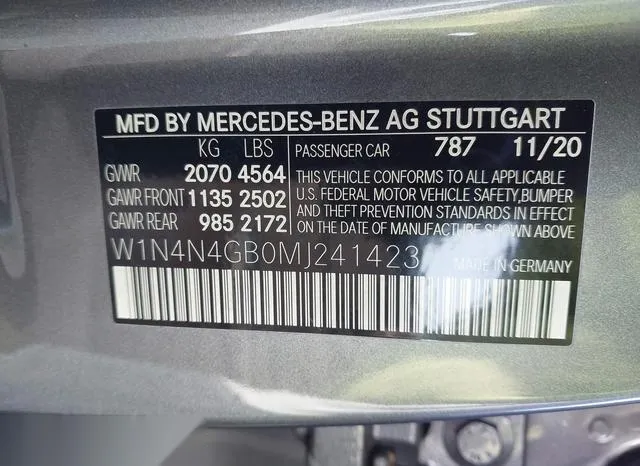 W1N4N4GB0MJ241423 2021 2021 Mercedes-Benz GLA 250 9