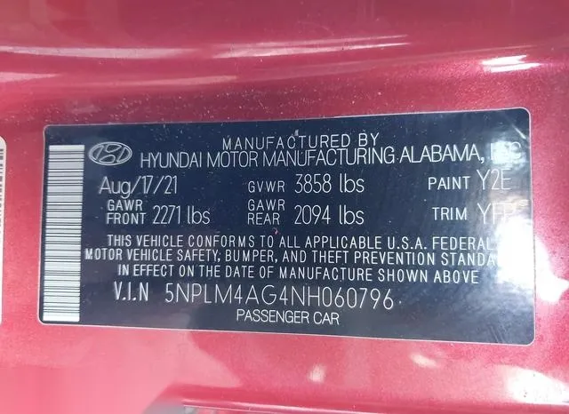 5NPLM4AG4NH060796 2022 2022 Hyundai Elantra- Sel 9