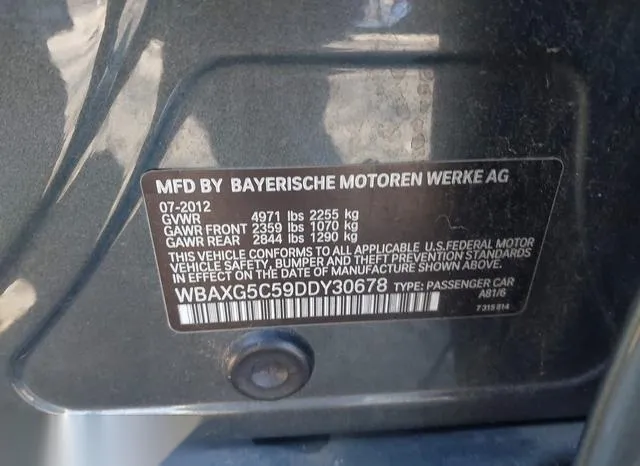 WBAXG5C59DDY30678 2013 2013 BMW 5 Series- 528I 9