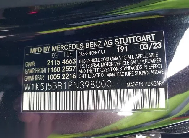 W1K5J5BB1PN398000 2023 2023 Mercedes-Benz Amg Cla 35- 4Matic 9