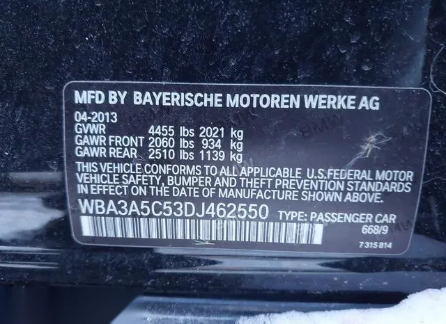 WBA3A5C53DJ462550 2013 2013 BMW 3 Series- 328I 9