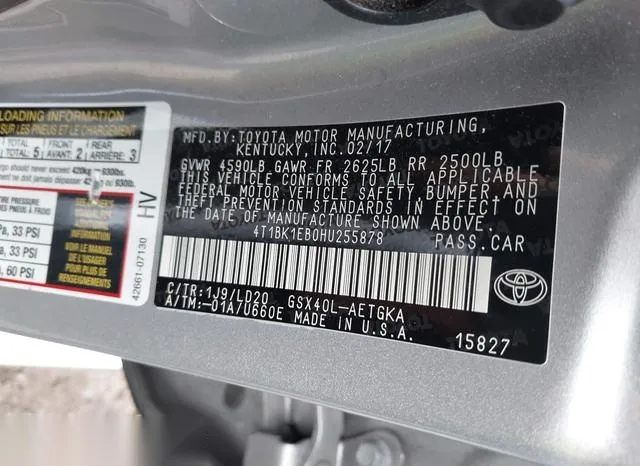 4T1BK1EB0HU255878 2017 2017 Toyota Avalon- Xle 9