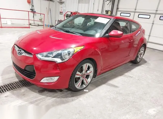 KMHTC6AD8CU043115 2012 2012 Hyundai Veloster- Red Int 2