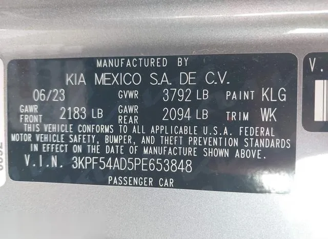 3KPF54AD5PE653848 2023 2023 KIA Forte- Gt-Line 9