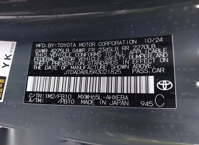 JTDADABU5R3021825 2024 2024 Toyota Prius- Le Awd-E 9