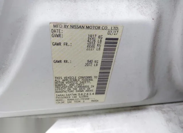 1N4AL3AP7HN342414 2017 2017 Nissan Altima- 2-5 S 9