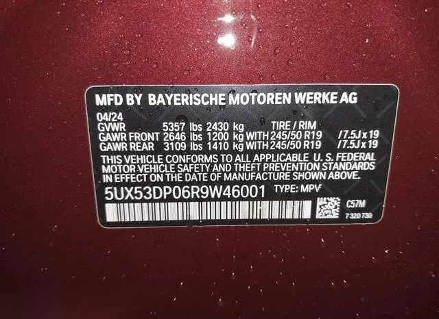 5UX53DP06R9W46001 2024 2024 BMW X3- Xdrive30I 9