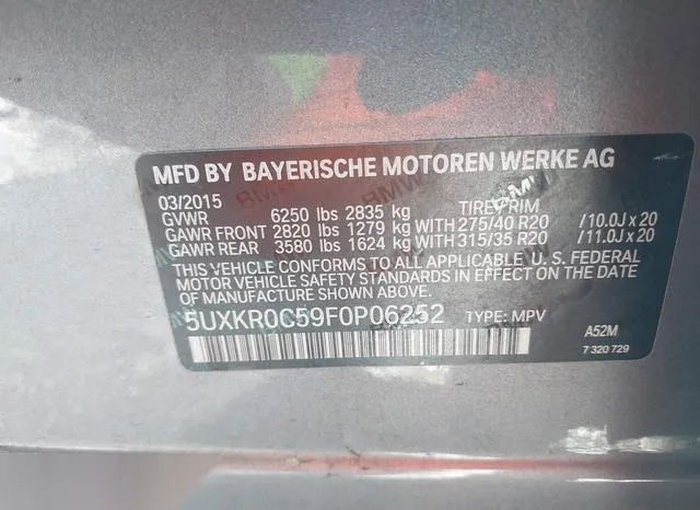 5UXKR0C59F0P06252 2015 2015 BMW X5- Xdrive35I 9