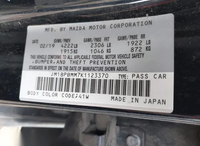 JM1BPBMM7K1123370 2019 2019 Mazda 3- Hatchback Preferred Pa 9