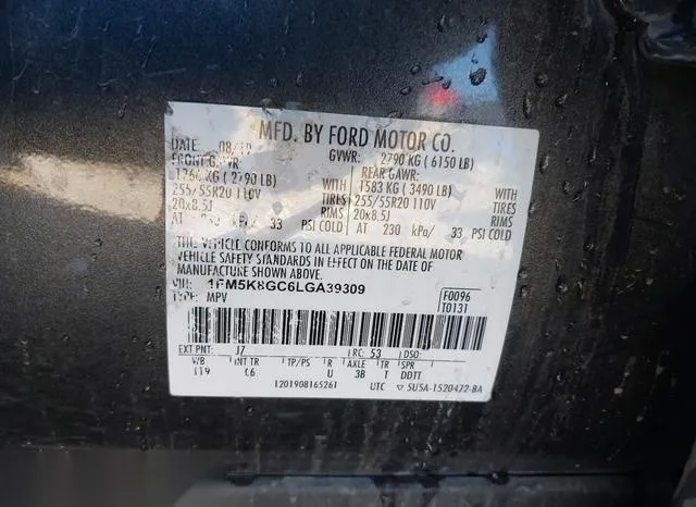 1FM5K8GC6LGA39309 2020 2020 Ford Explorer- ST 9