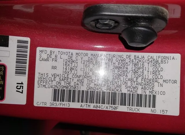 3TMLU42N39M035031 2009 2009 Toyota Tacoma- Double Cab 9