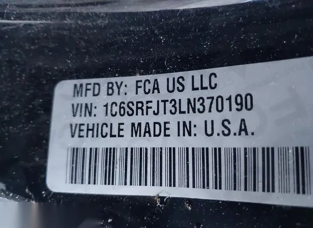 1C6SRFJT3LN370190 2020 2020 RAM 1500- Laramie  4X4 5-7 Box 9