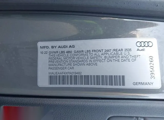 WAUEAAF4XPA019482 2023 2023 Audi A4- Premium Plus 45 Tfsi S 9