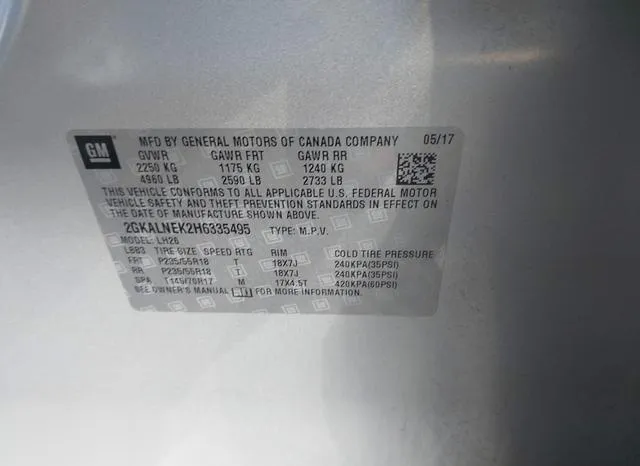 2GKALNEK2H6335495 2017 2017 GMC Terrain- Sle-2 9