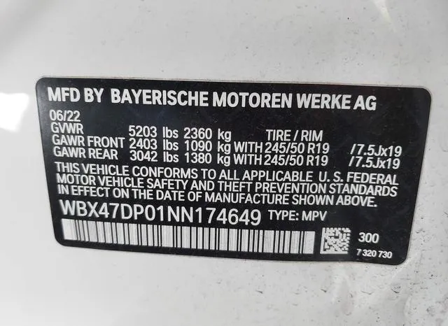 WBX47DP01NN174649 2022 2022 BMW X3- Sdrive30I 9