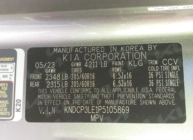 KNDCP3LE1P5105869 2023 2023 KIA Niro- LX 9