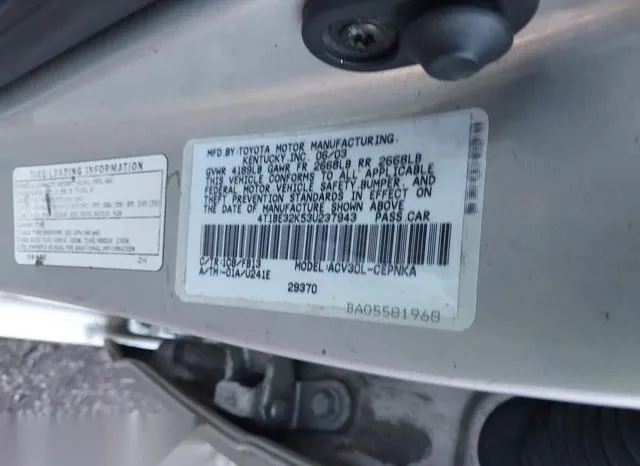 4T1BE32K53U237943 2003 2003 Toyota Camry- LE 9