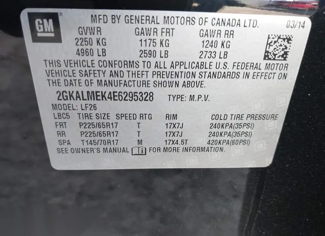 2GKALMEK4E6295328 2014 2014 GMC Terrain- Sle-1 9