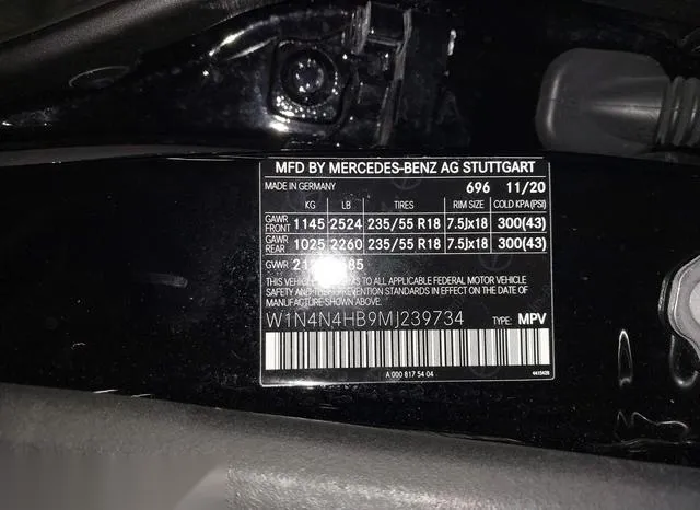 W1N4N4HB9MJ239734 2021 2021 Mercedes-Benz GLA 250- 4Matic 9