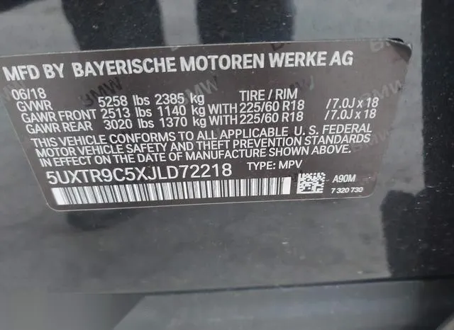 5UXTR9C5XJLD72218 2018 2018 BMW X3- Xdrive30I 9