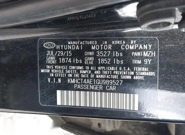 KMHCT4AE1GU989527 2016 2016 Hyundai Accent- SE 9