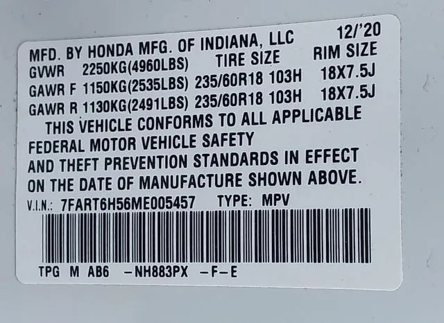 7FART6H56ME005457 2021 2021 Honda CR-V- Hybrid Ex 9