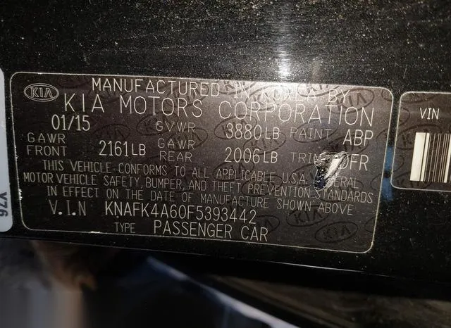 KNAFK4A60F5393442 2015 2015 KIA Forte- LX 9