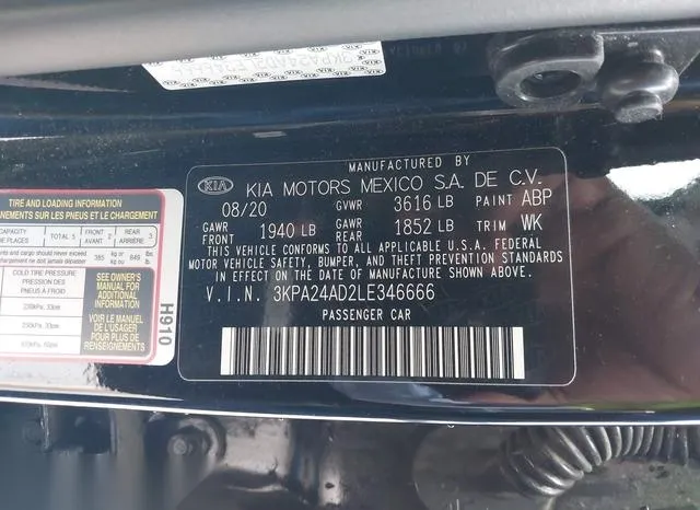 3KPA24AD2LE346666 2020 2020 KIA Rio- S 9