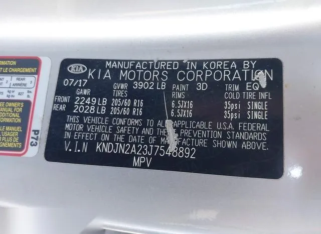 KNDJN2A23J7548892 2018 2018 KIA Soul 9