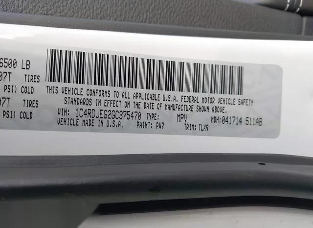 1C4RDJEG2GC375470 2016 2016 Dodge Durango- Citadel 9