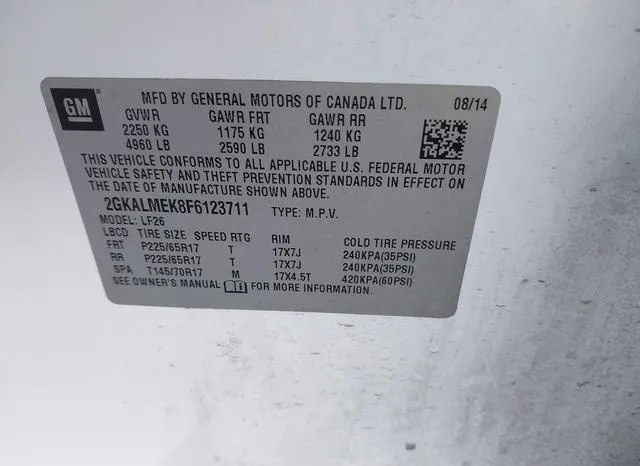 2GKALMEK8F6123711 2015 2015 GMC Terrain- Sle 9